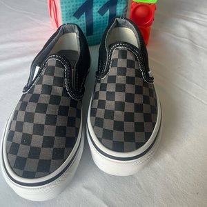 Vans Checkers SLIP ON Gray black size 12.5